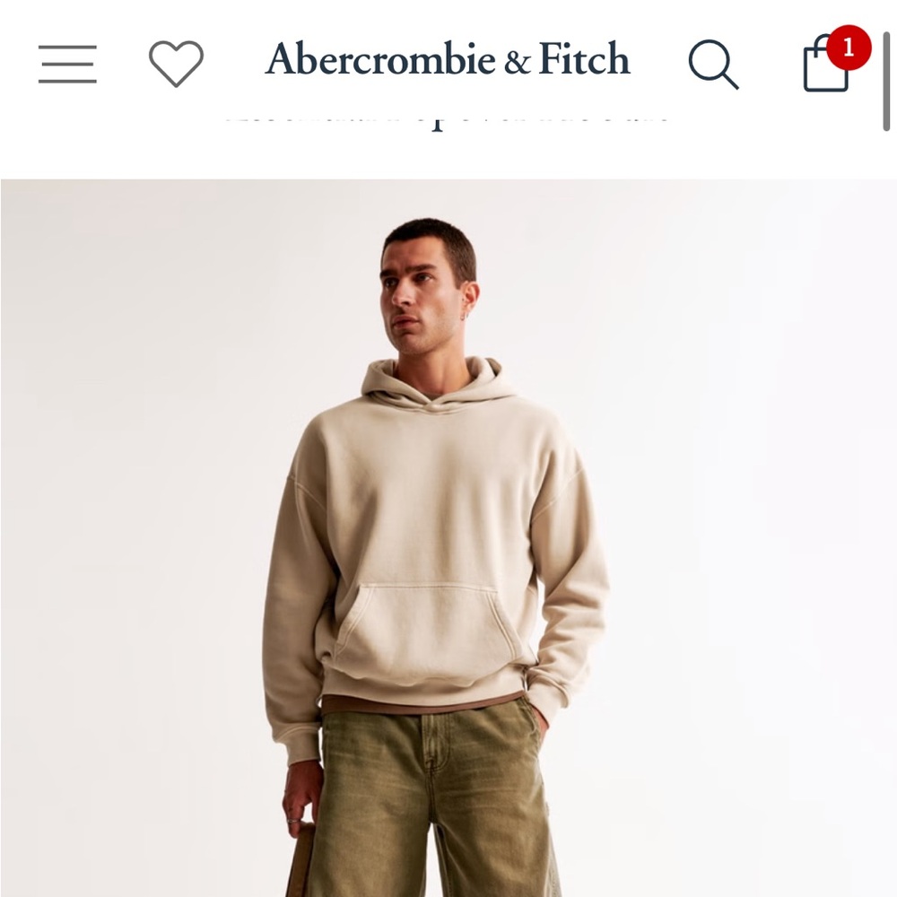 Abercrombie essential popover hoodie size small, oversized and worn once.
